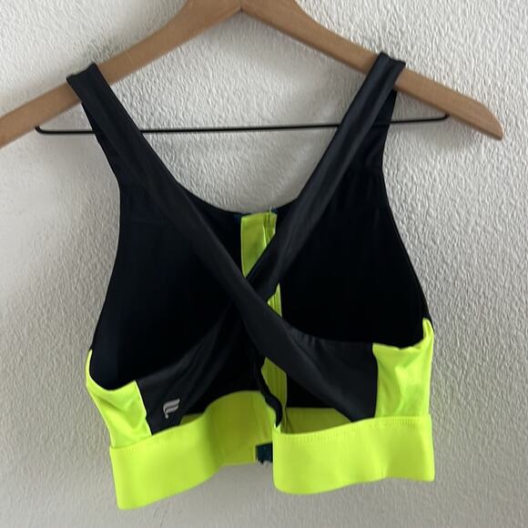Fabletics Front Zip Workout Sports Bra Active High Neck Medium - Picture 2 of 4